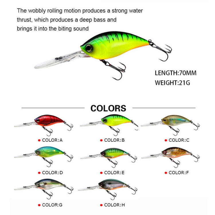 CB033/C 2pcs Inner Laser Deep Dive Sea Fishing Rock Fat Fake Bait Plastic Stiff Bait