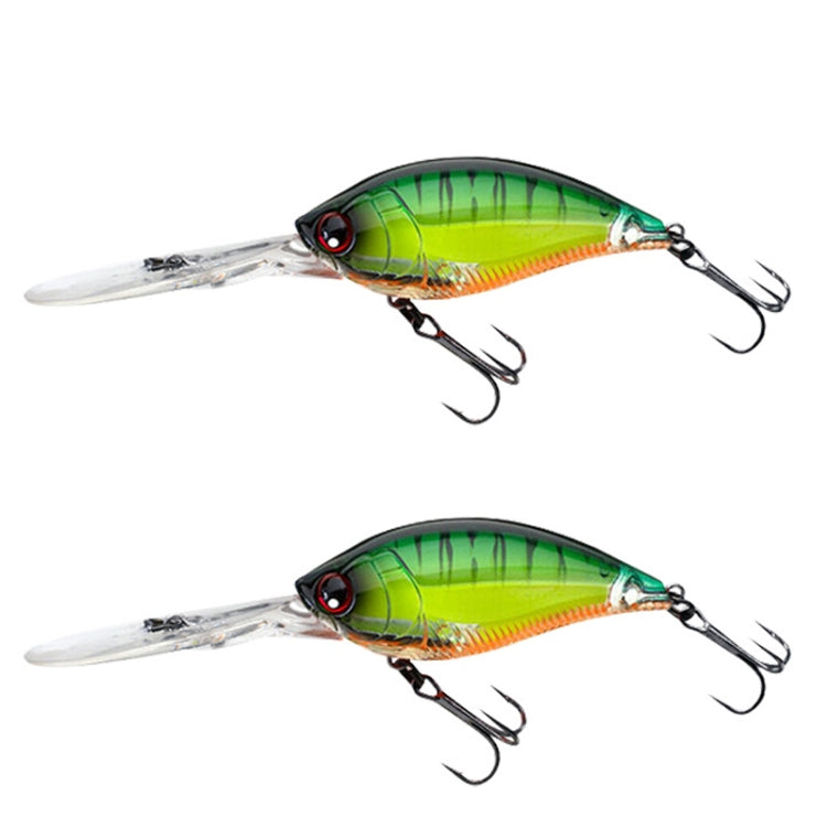 CB033/E 2pcs Inner Laser Deep Dive Sea Fishing Rock Fat Fake Bait Plastic Stiff Bait