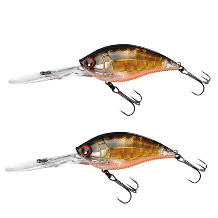 CB033/F 2pcs Inner Laser Deep Dive Sea Fishing Rock Fat Fake Bait Plastic Stiff Bait