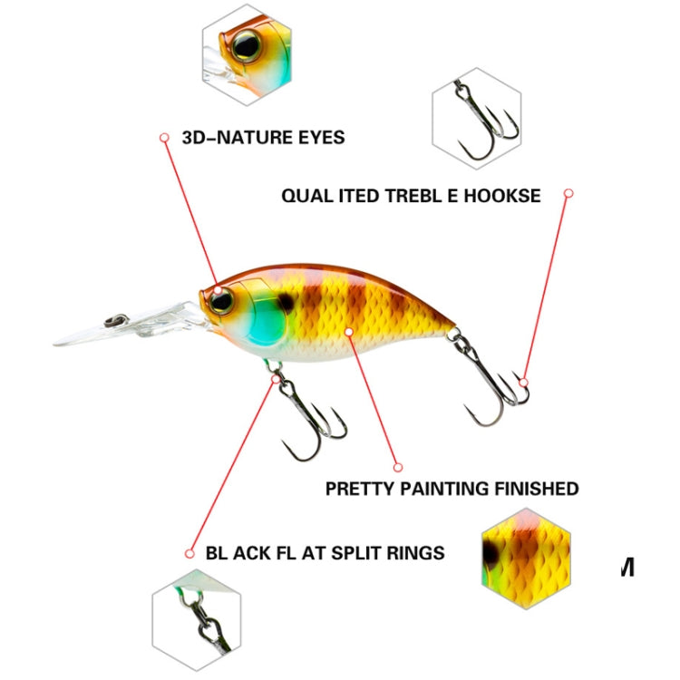 CB033/F 2pcs Inner Laser Deep Dive Sea Fishing Rock Fat Fake Bait Plastic Stiff Bait