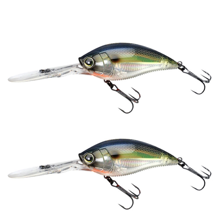 CB033/G 2pcs Inner Laser Deep Dive Sea Fishing Rock Fat Fake Bait Plastic Stiff Bait