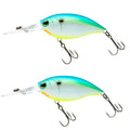 Cb034/B 2pcs Inner Laser Deep Dive Sea Fishing Rock Fat Fake Bait Plastic Stiff Bait