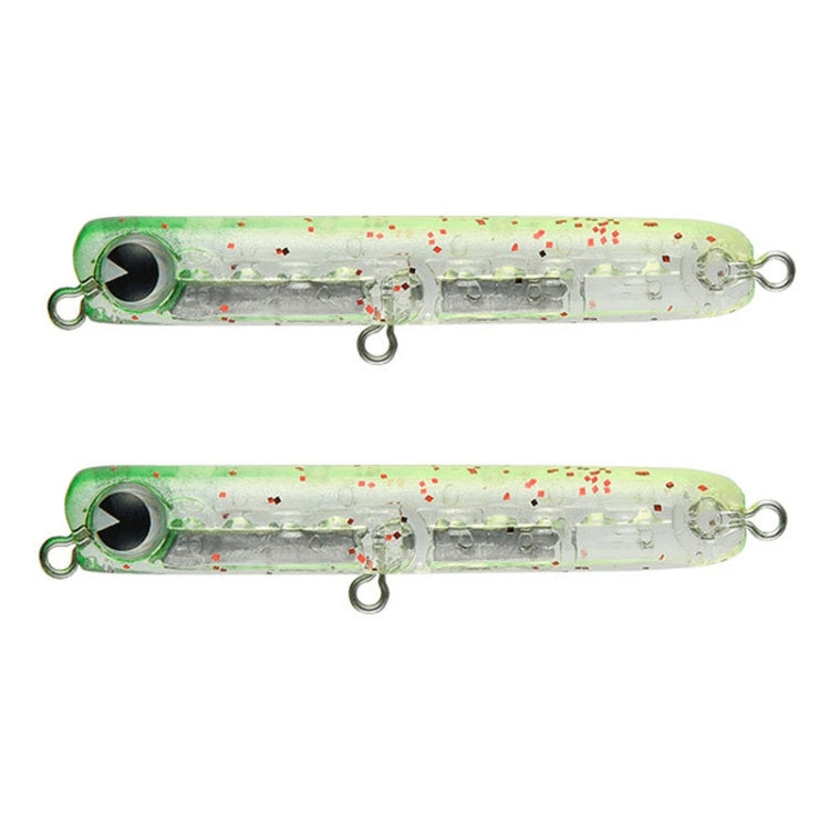 2pcs 4.8g 60mm Microbacter Pencil Top Horse Mouth Lure Bait Bionic Bait(G)