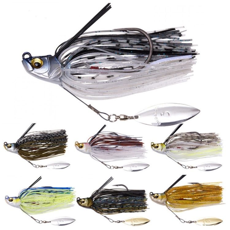 Lures Fake Bait Hubs Rotating Composite Sequins Noise Freshwater Sea Fishing Warped  Mouth Catfish Bait(F)