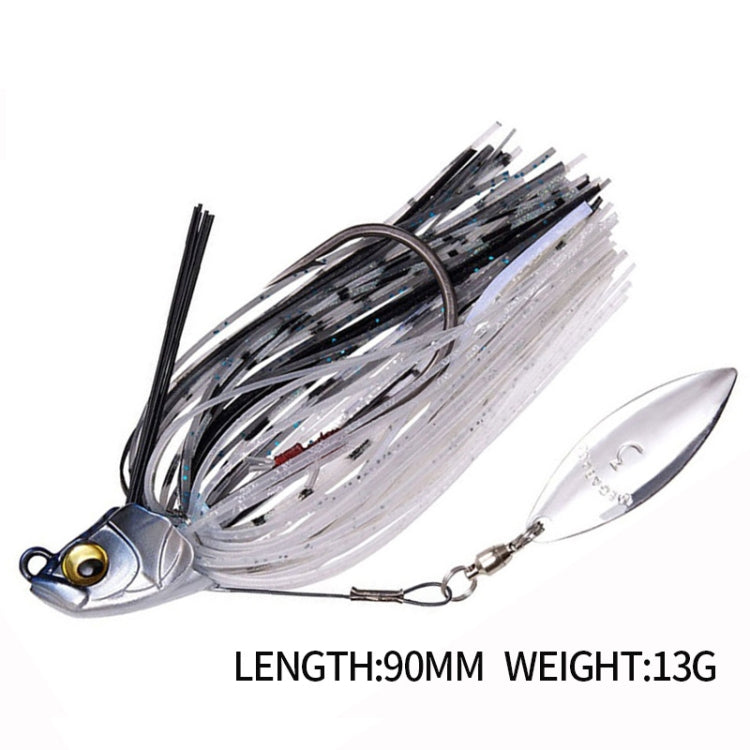 Lures Fake Bait Hubs Rotating Composite Sequins Noise Freshwater Sea Fishing Warped  Mouth Catfish Bait(G)