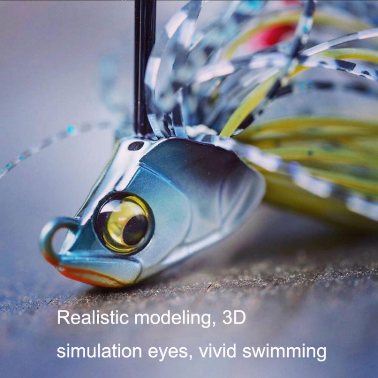 Lures Fake Bait Hubs Rotating Composite Sequins Noise Freshwater Sea Fishing Warped  Mouth Catfish Bait(C)