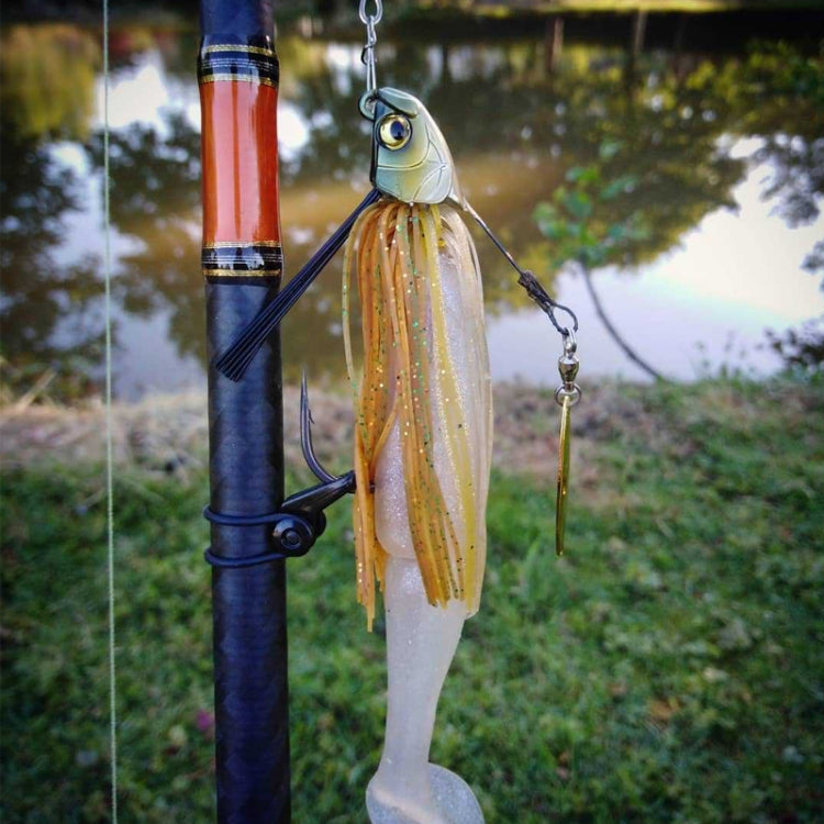 Lures Fake Bait Hubs Rotating Composite Sequins Noise Freshwater Sea Fishing Warped  Mouth Catfish Bait(F)