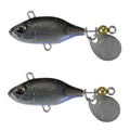 2pcs Luya Bait Shenshui VIB With Metal Tablets Fake Bait Tiller Mouth Bass Bionic Fishing Bait(E)