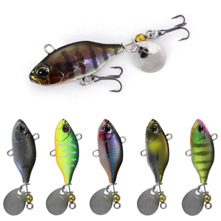 2pcs Luya Bait Shenshui VIB With Metal Tablets Fake Bait Tiller Mouth Bass Bionic Fishing Bait(E)