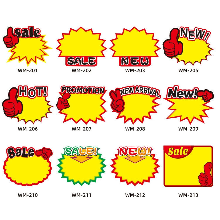 WM205 10bags 21x15cm Explosion Sticker Product Price Tag Supermarket Price Label