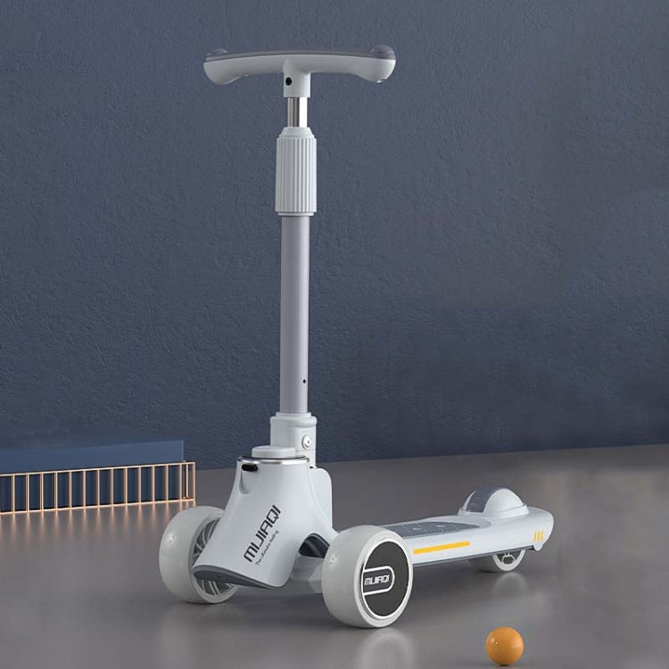 MIJIAQI 01 3 In 1 Multifunctional Foldable Children Scooter with Music and Lights, Spec: White