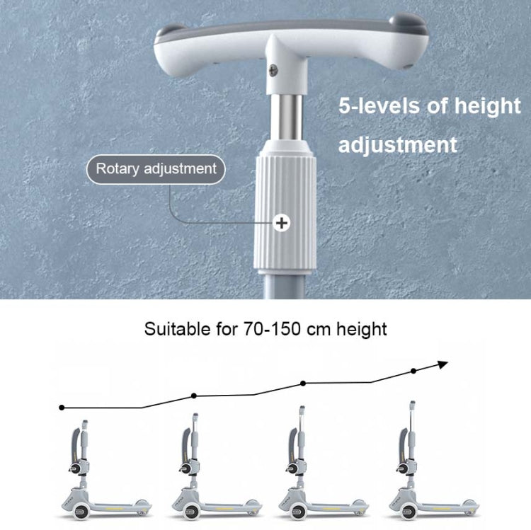 MIJIAQI 01 3 In 1 Multifunctional Foldable Children Scooter with Music and Lights, Spec: White
