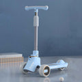MIJIAQI 01 3 In 1 Multifunctional Foldable Children Scooter with Music and Lights, Spec: Blue