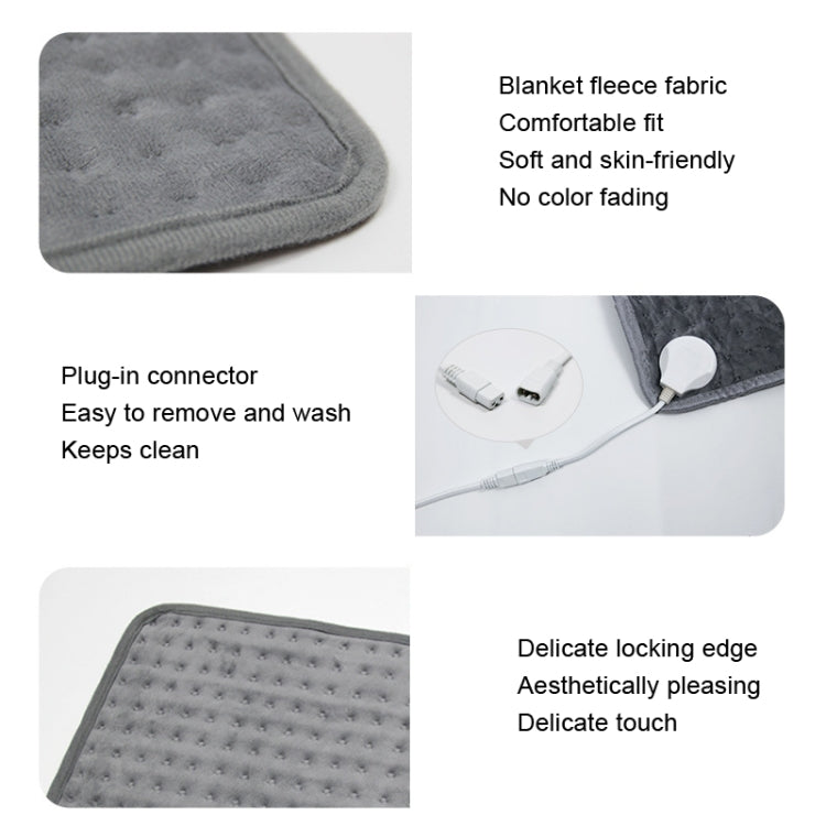 Small Heating Pad Therapy Office Low Voltage Heat Blanket, CN Plug, Size: 30x40cm(Gray)