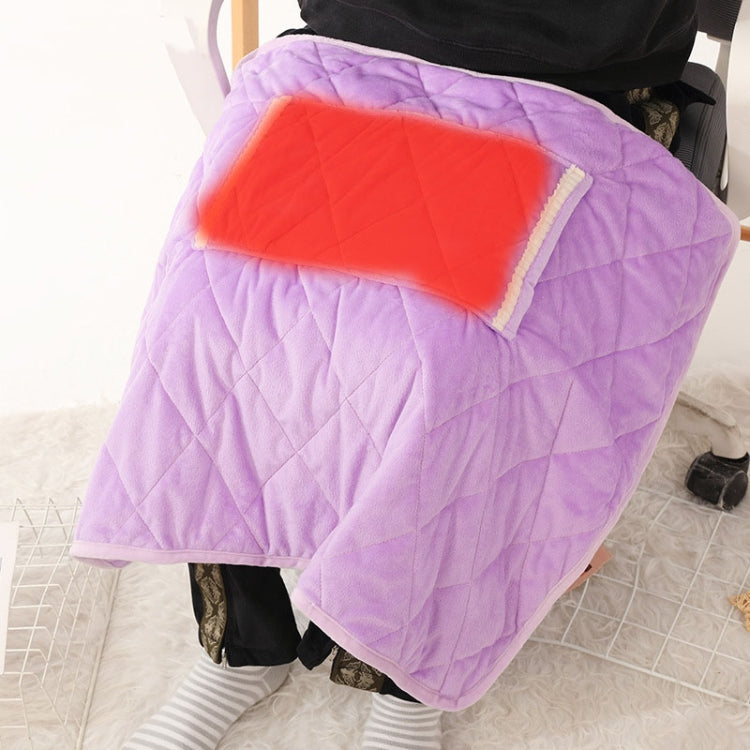 USB Electric Blanket Single Crystal Fleece Winter Warm Heating Blanket, Size: 60 x 80cm(Purple)