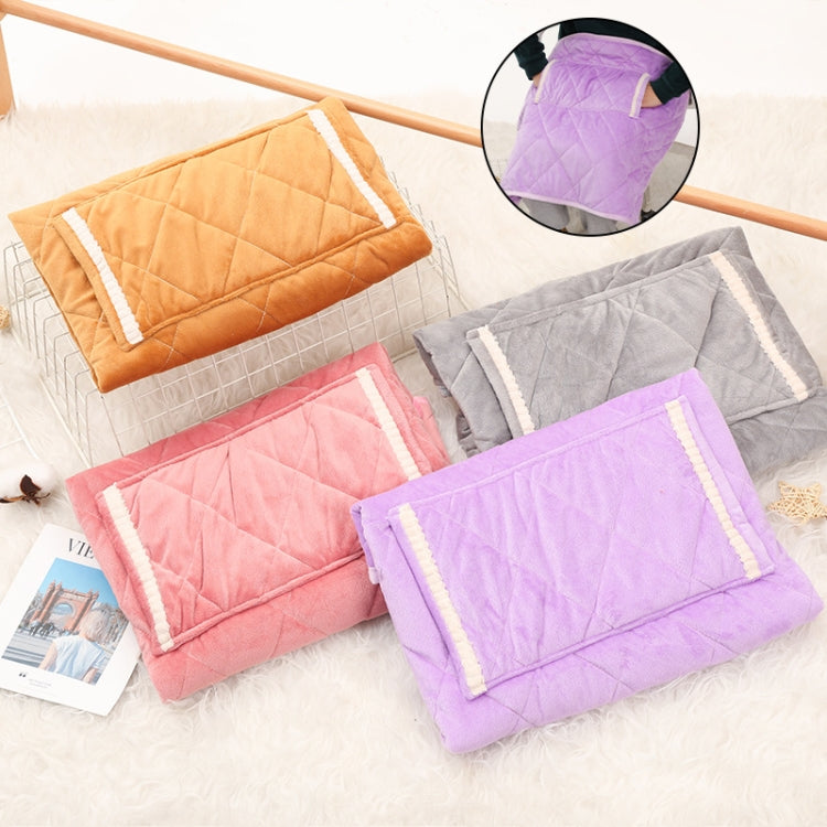 USB Electric Blanket Single Crystal Fleece Winter Warm Heating Blanket, Size: 60 x 80cm(Camel)