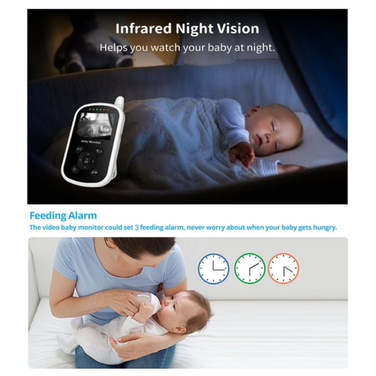 UU24 2.4 Inch Wireless Baby Monitor Camera Temperature Monitor 2 Way Audio VOX Lullaby UK Plug