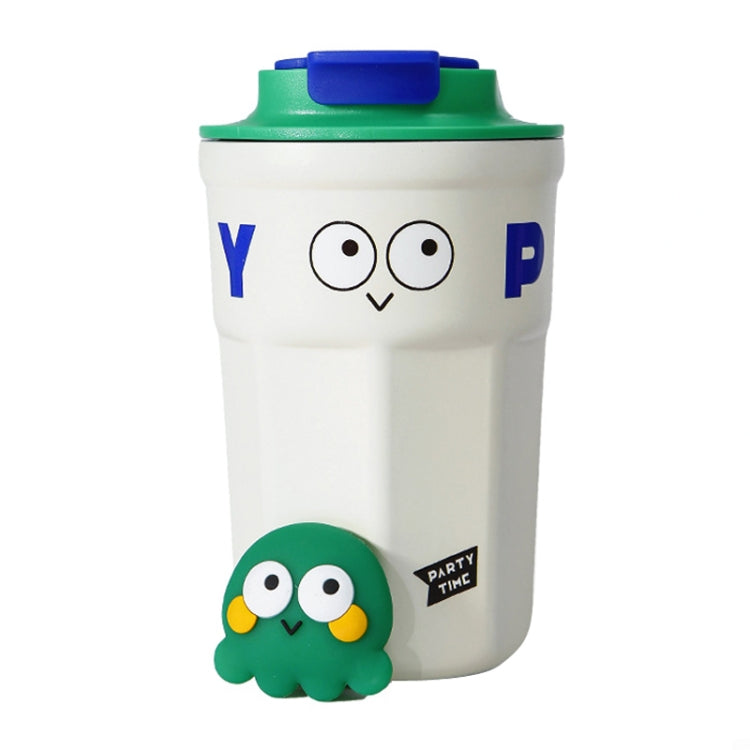 Cartoon Thermal Insulation Cup 316 Stainless Steel Coffee Mug Water Cup, Capacity: 400ml(White)