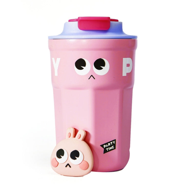 Cartoon Thermal Insulation Cup 316 Stainless Steel Coffee Mug Water Cup, Capacity: 400ml(Pink)