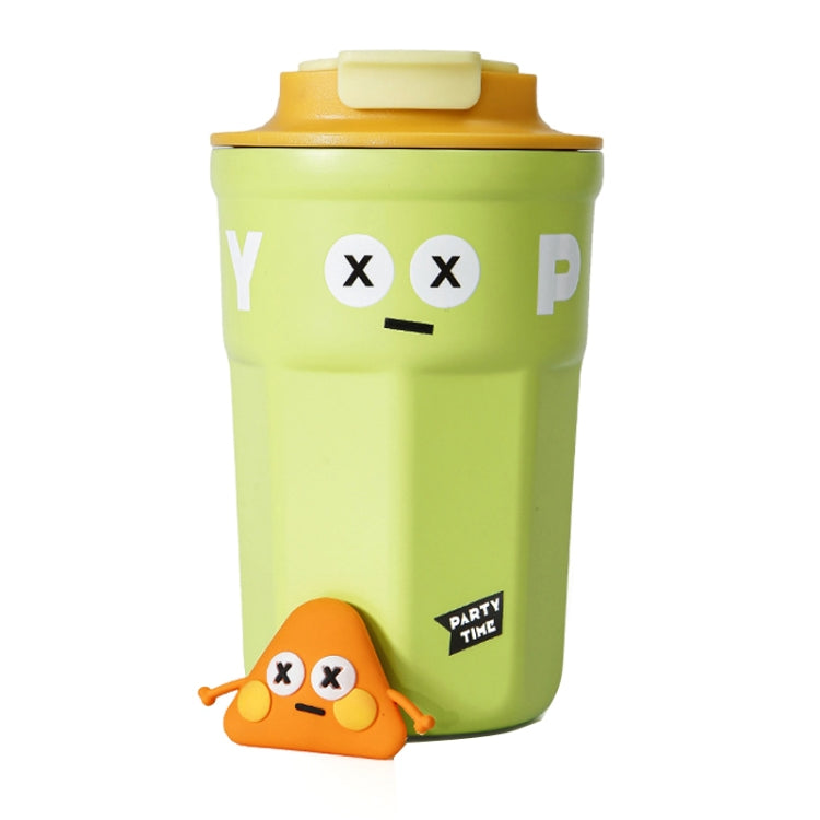 Cartoon Thermal Insulation Cup 316 Stainless Steel Coffee Mug Water Cup, Capacity: 400ml(Light Green)
