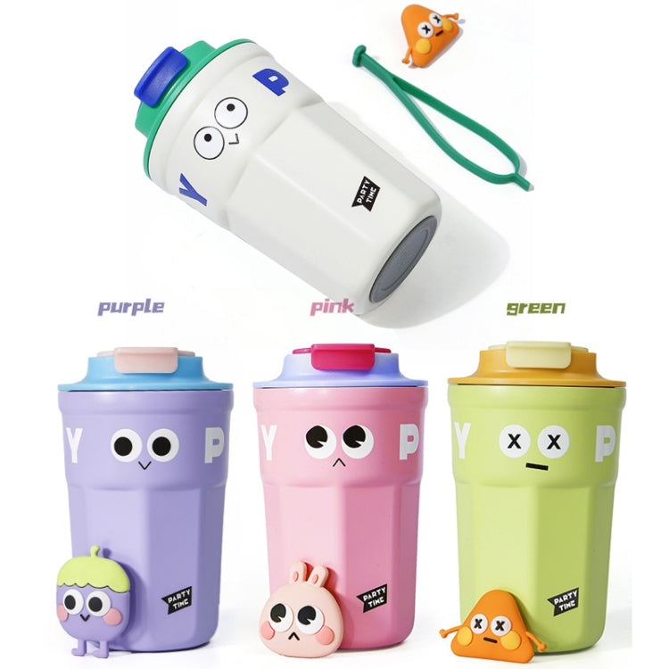 Cartoon Thermal Insulation Cup 316 Stainless Steel Coffee Mug Water Cup, Capacity: 400ml(Purple)