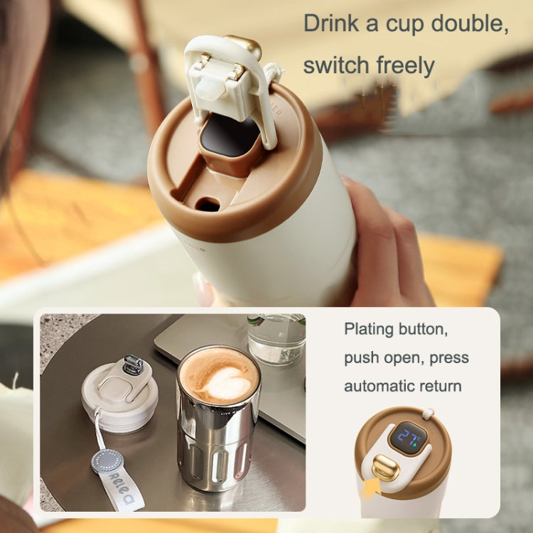 Relea JV012237 Portable Stainless Steel Coffee Insulation Cup, Style: Digital Model (White)