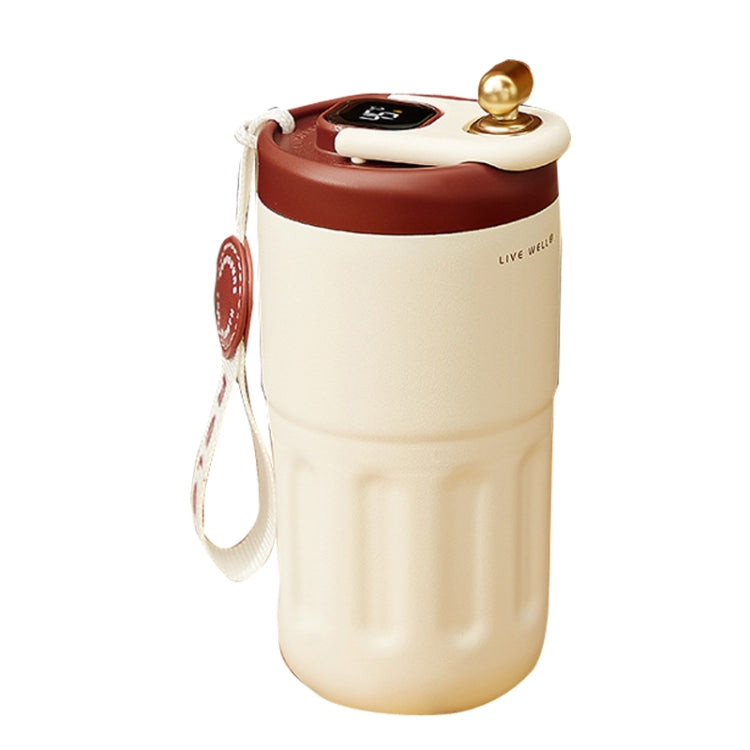 Relea JV012237 Portable Stainless Steel Coffee Insulation Cup, Style: Digital Model (Red)
