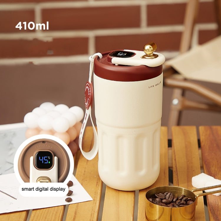 Relea JV012237 Portable Stainless Steel Coffee Insulation Cup, Style: Digital Model (Red)