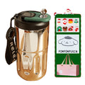 Relea JV012237 Portable Stainless Steel Coffee Insulation Cup, Style: Digital Model+Christmas Gift Bag (Black)