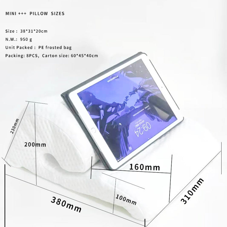 Multifunctional Neck and Lumbar Pillow Cell Phone Tablet Pillow Bracket(White)