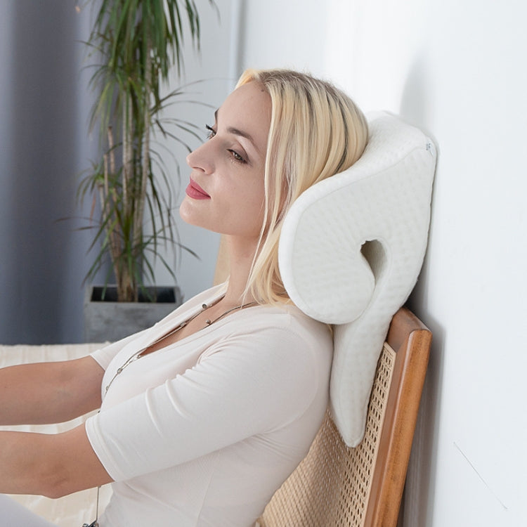 Multifunctional Neck and Lumbar Pillow Cell Phone Tablet Pillow Bracket(White)
