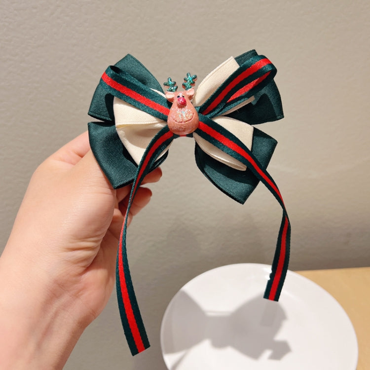 Christmas Gold Velvet Headdress Duckbill Clip, Color: LD009 Elk
