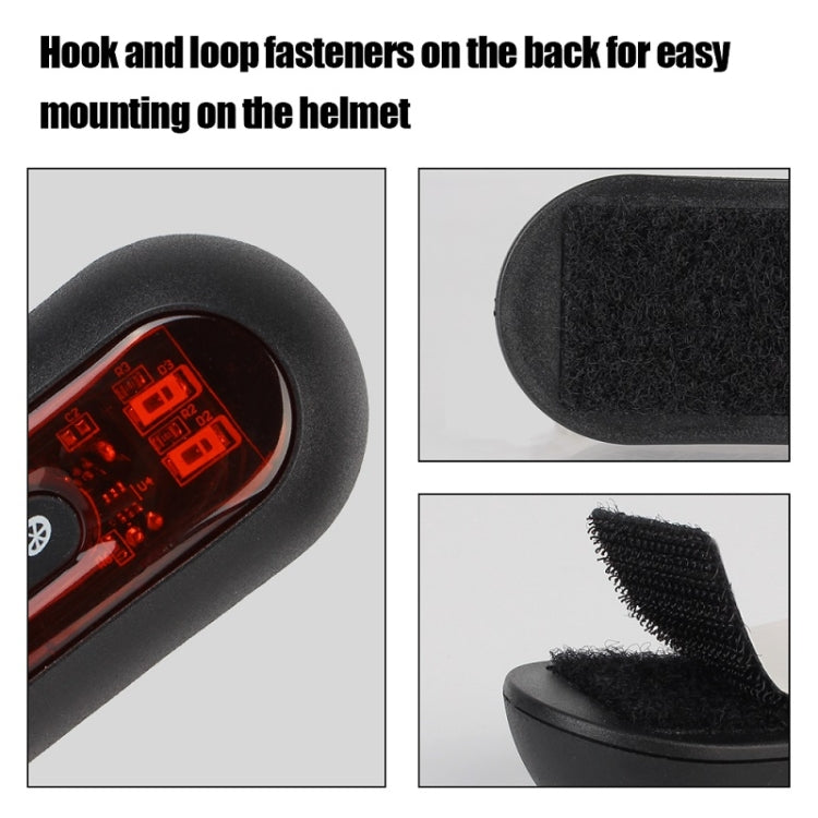 Motorbike Helmet Warning Light USB Rechargeable Waterproof Tail Light, Specification: 4 Beads B Model