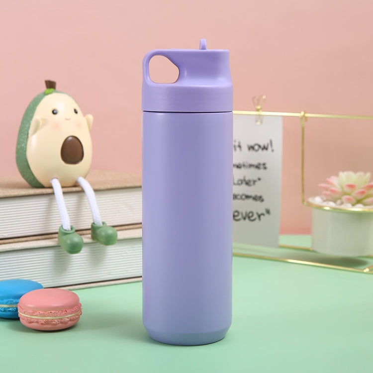 Spray Paint 304 Stainless Steel Insulation Cup Portable Outdoor Sports Cup(Purple)