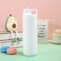 Spray Paint 304 Stainless Steel Insulation Cup Portable Outdoor Sports Cup(White)