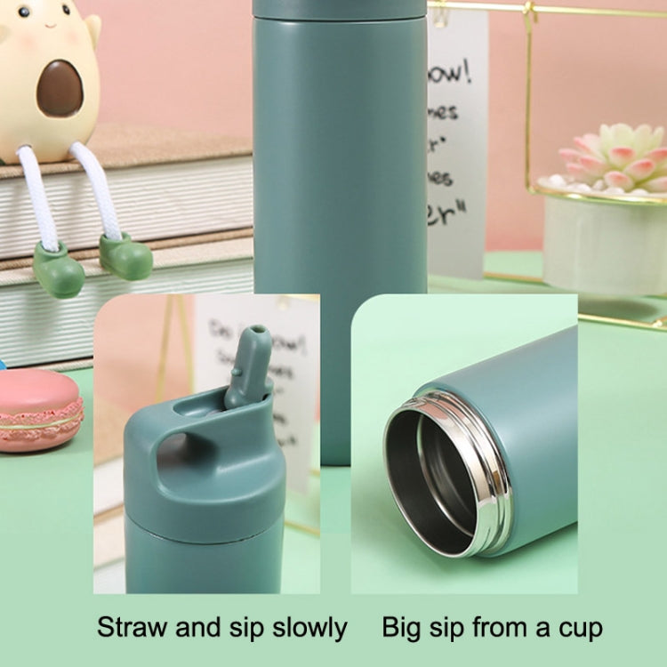 Spray Paint 304 Stainless Steel Insulation Cup Portable Outdoor Sports Cup(Peacock Green)