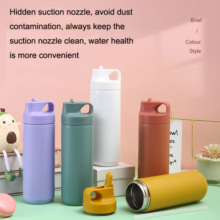 Spray Paint 304 Stainless Steel Insulation Cup Portable Outdoor Sports Cup(Khaki)