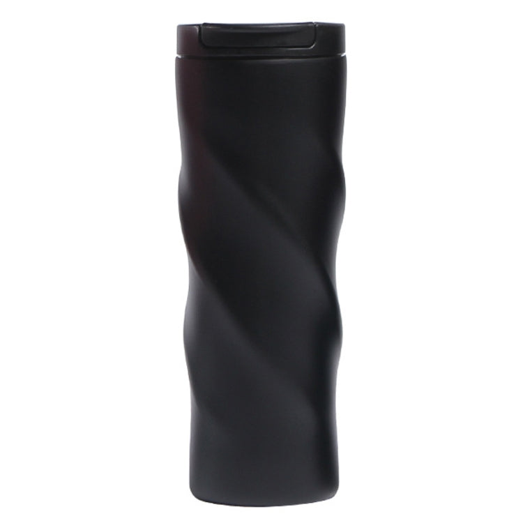 Stainless Steel Thread Insulation Cup Creative Alien Rotation Cup(Black)