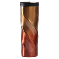Stainless Steel Thread Insulation Cup Creative Alien Rotation Cup(Orange Yellow Gradual Change)