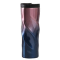 Stainless Steel Thread Insulation Cup Creative Alien Rotation Cup(Purple Blue Gradient)