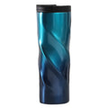 Stainless Steel Thread Insulation Cup Creative Alien Rotation Cup(Blue Dark Gradient)