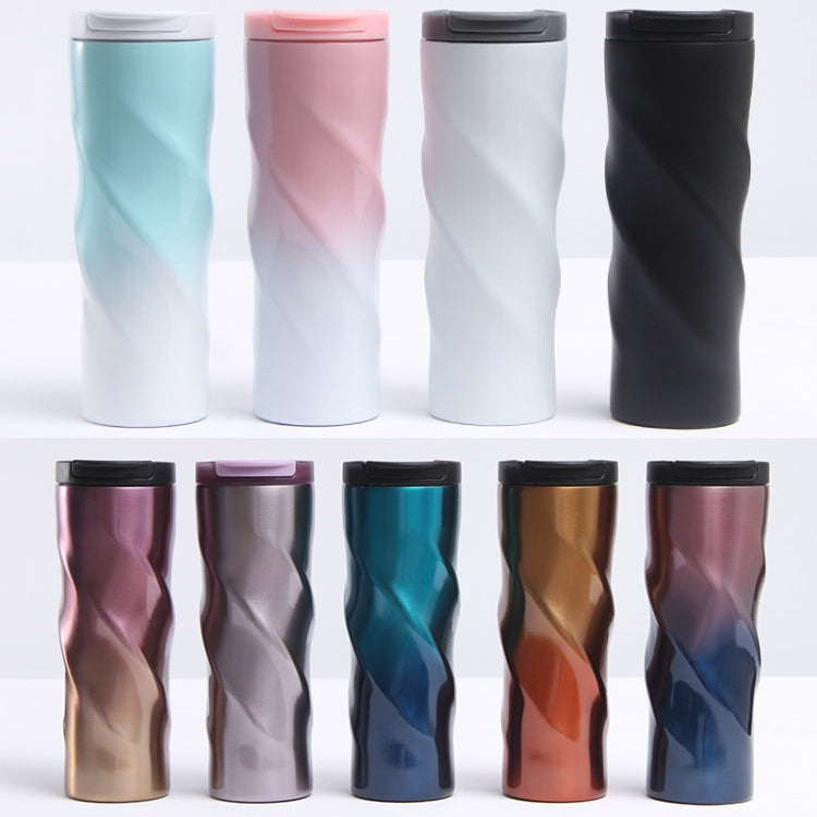 Stainless Steel Thread Insulation Cup Creative Alien Rotation Cup(Black)