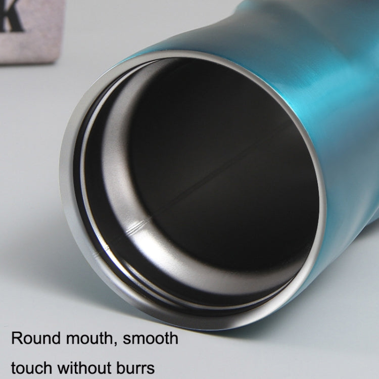 Stainless Steel Thread Insulation Cup Creative Alien Rotation Cup(Pink Gradation)