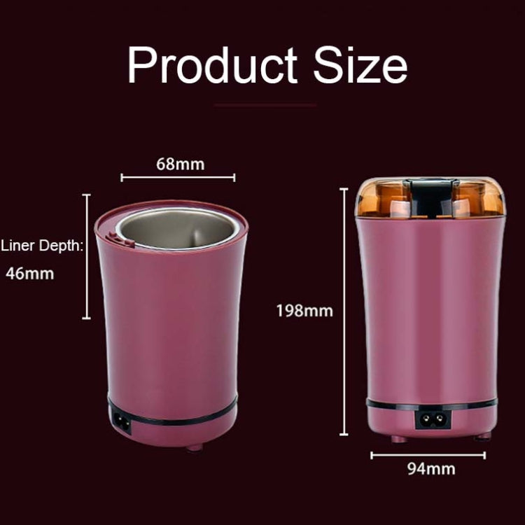 M150A Stainless Steel Electric Coffee Grinder Grain Bean Grinding Machine, Spec: US Plug (Purple)