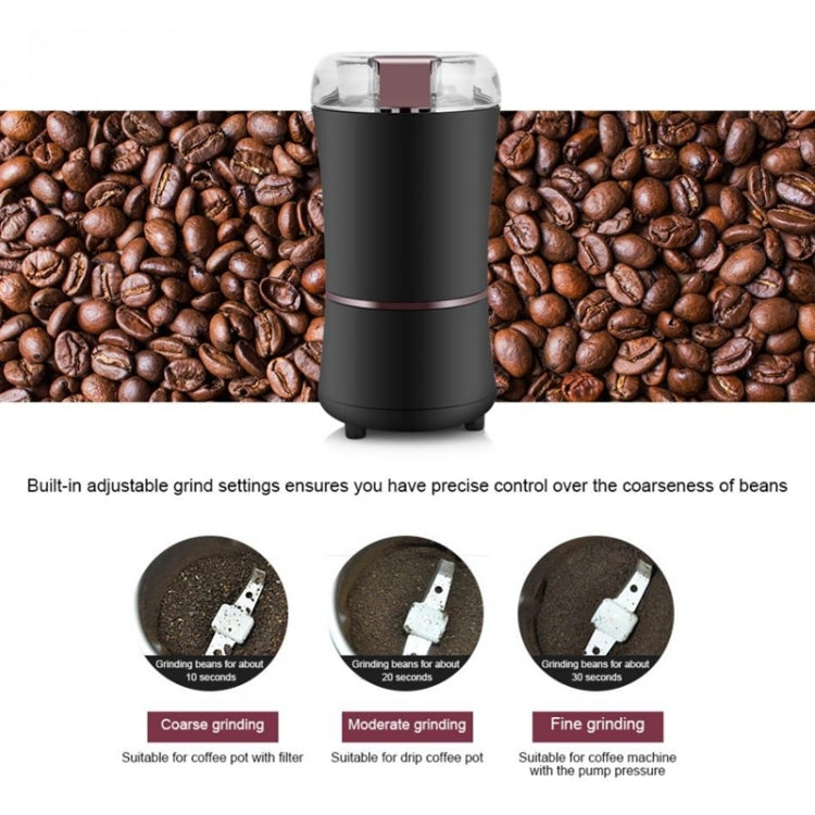 M150A Stainless Steel Electric Coffee Grinder Grain Bean Grinding Machine, Spec: US Plug (Purple)
