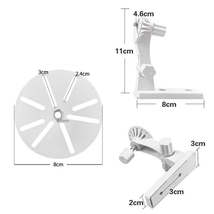Punch-free Plastic Bracket for Surveillance Swing-head Cameras