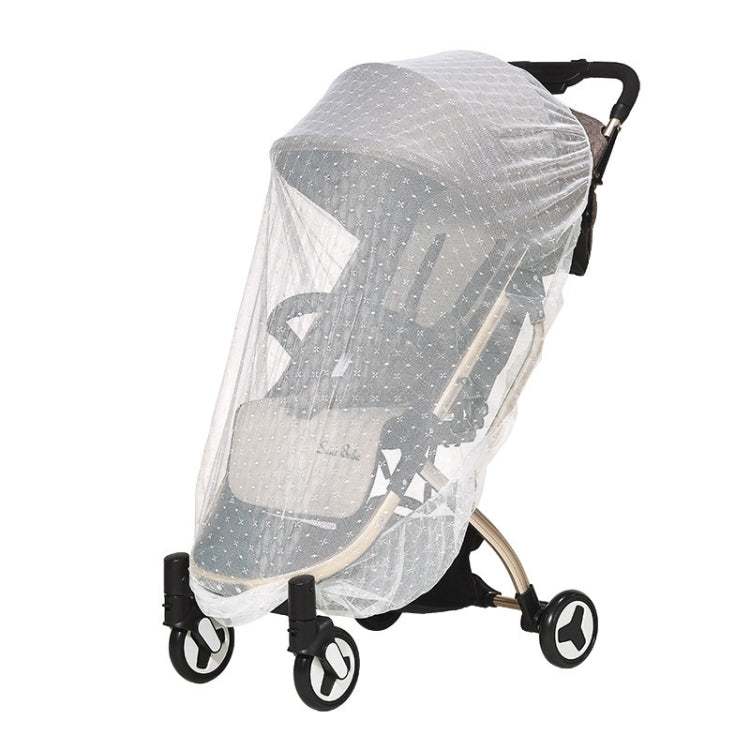 Full Cover Folding Mosquito Net Plus Encrypted Stroller Mosquito Net(White)