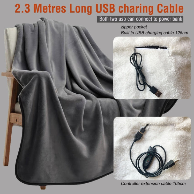 Controller Version Adjustable Temperature Timing USB Electric Heating Shawl Blanket Heating Pad 76x150cm