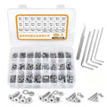 940 PCS/Set M2/M3/M4/M5 Flat Head Hexagon Socket Screws Gasket Ring Set