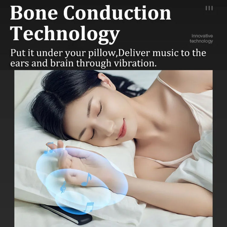 Soundproof Painless Bone Conduction Sleep Speaker Portable White Noise Sleeping Aid(White)